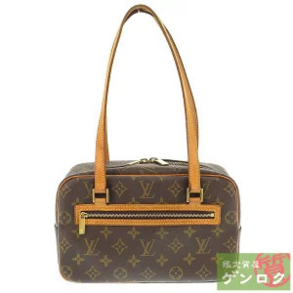 Louis Vuitton Monogram Cite Canvas Shoulder Bag Brown